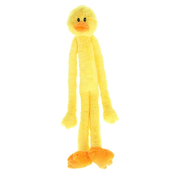 Multipet Plush Swingin' Slevins Yellow Duck Dog Toy with Squeakers, 27 inches