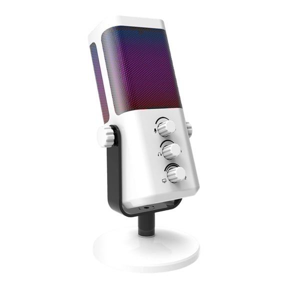 Multiplatform Studio Microphone with Customizable LED Effects, Cardioid Pickup, Plug&Play Design (117)