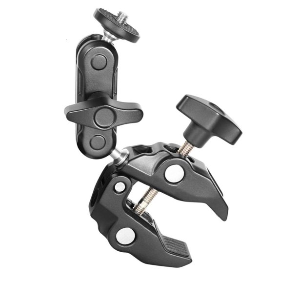 Multiple Angle Camera Bracket Clamp Two Screw Size 1/4 3/8 Inches For Studio Lights