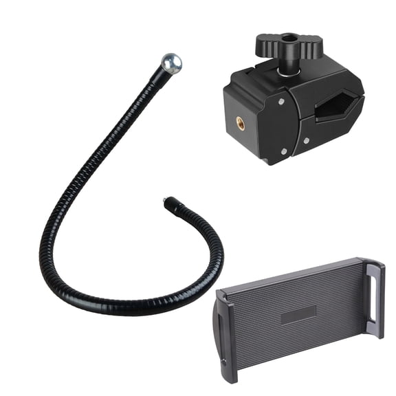 Multiple Angles Bendable Arm Clamp Stand Suitable for 4.7 11" Devices Universally Supports For Study Work Video Creation