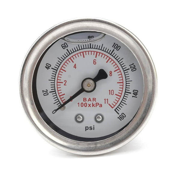 Multiple Automotive Night Visible Engine Fuel Pressure Tester Universal 1/8 NPT Threaded Gauge For Car Truck 0-160Psi