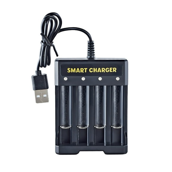 Multiple Battery Charger for Double/Triple A Cells with 4 Independent Charging Port and Overcharge Protections