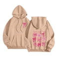 thumbnail image 1 of Multiple Bow Scripture Print Hoodie Women's Oversized Drawstring Pullover Sweatshirt for Fall Winter Casual Outfits, 1 of 9