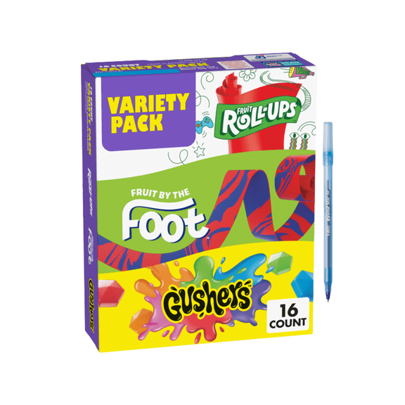 Multiple Brands Fruit Roll-Ups Fruit by the Foot Gushers Easter Basket Stuffers 16 ct