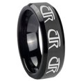 thumbnail image 1 of Multiple CTR 8MM Beveled Edge Polish Black Tungsten Men's Ring, 1 of 2