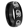 thumbnail image 1 of Multiple CTR 8MM Black High Polish Dome Tungsten Promised Ring, 1 of 2
