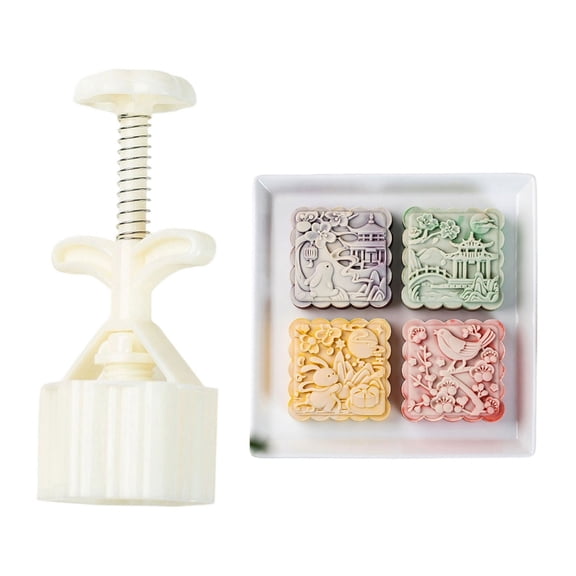 Multiple Capacity Mooncakes Press Molds 75g Option Chinese Cultural 3D Pattern Baking Utensils ABS Plastic