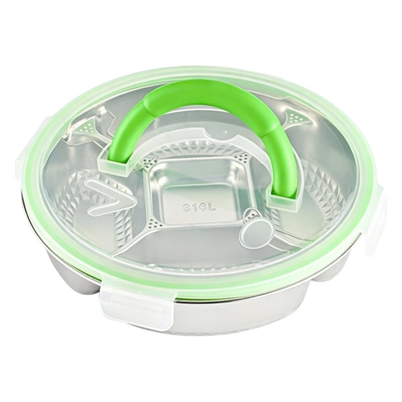 Multiple Compartment Metal Serving Tray Multipurpose Food Container For Kitchen Dining Parties Camping Food Display
