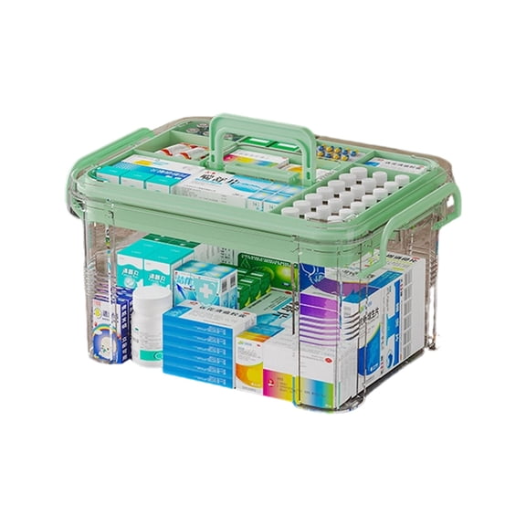 Multiple Compartment Organizers Box Clear Top Large Capacity Medicines Storage For Home PP Materials Designs