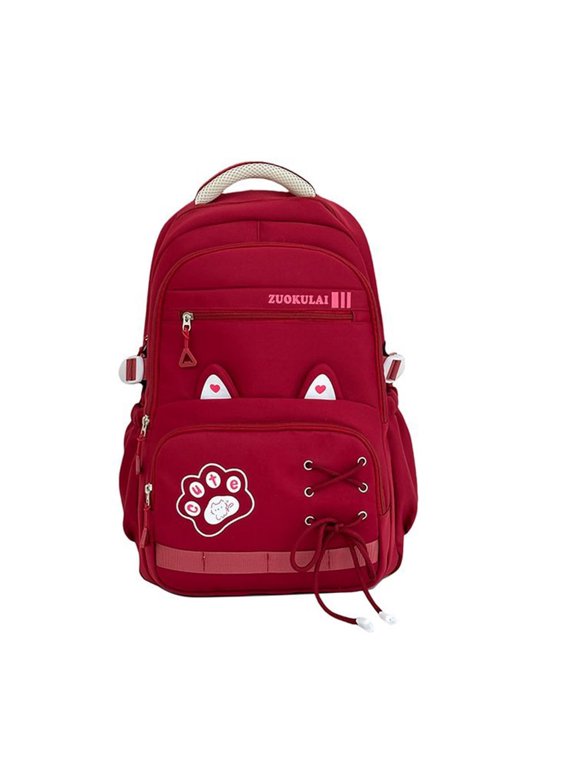 Multiple Compartments Daypack Lightweight Bookbag Cute Large Capacity Laptop Bag Casual Travel Daypack