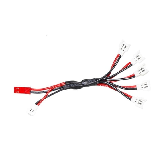 Multiple Connector 2 to 5 Battery Charging Cable for V911/H36 XH2.54 Plug 3.7V Li-Po Battery Charging Cord