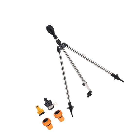 Multiple Connector Tripod Sprinkler Systems 90 180 360 Degree Adjustable Sprayed Coverage Fit for Large Yard Garden Bed