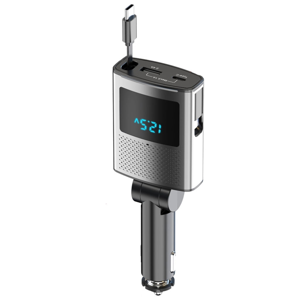Multiple Device 3 in 1 Car Charger 65W Retractable USB C Fast Charging Adapters Travel Charger for Phone & OS system Phones