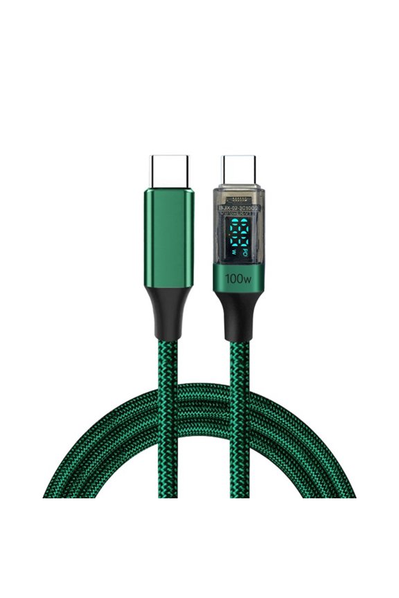 Multiple Device Compatible 100W USB C Fast Power Cable USB C to USB C Cord LED Light for Charging and Data Transfer