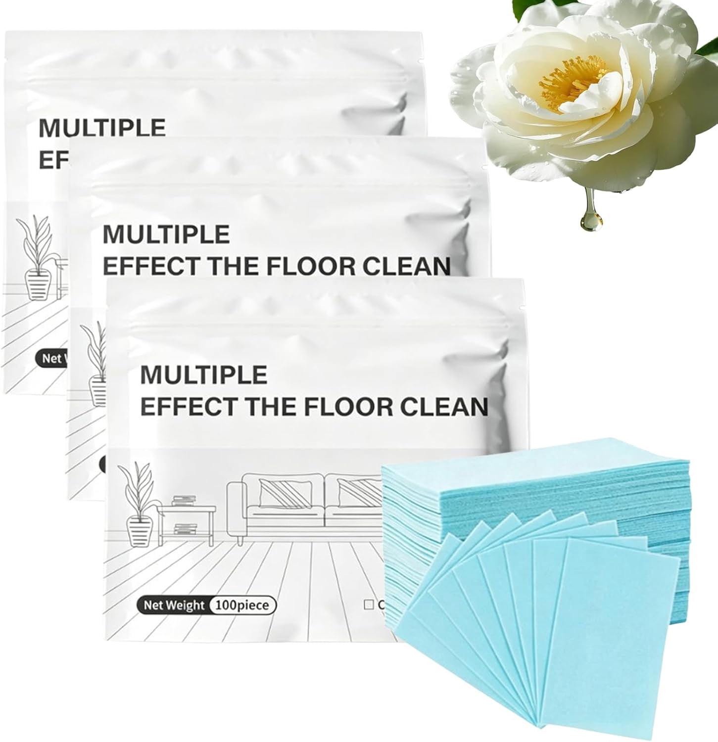 Multiple Effect The Floor Clean, Multi-surface Floor Cleaning Tablets,300 piece Concentrated Floor Cleaner solution for mopping, Multiple Effect the floors Clean for Hardwood