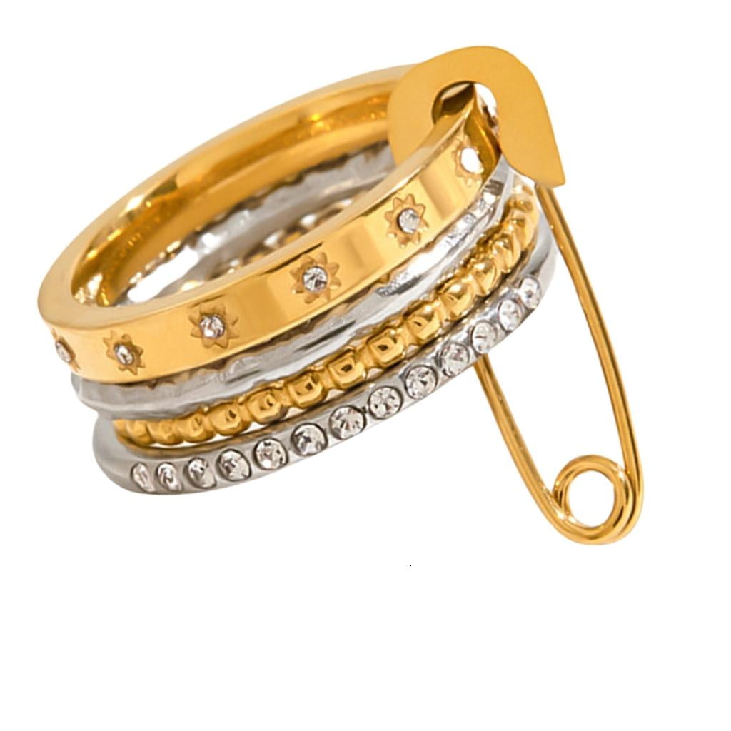 Multiple Finger Rings Set With Interchangeable Layers Fashion Jewelry ...
