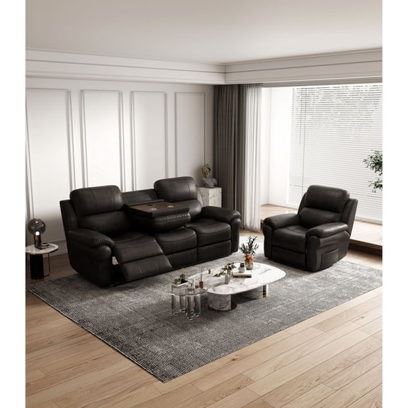 Multiple Function 3 - Seat Sofa / Recline and Charge Devices Easily