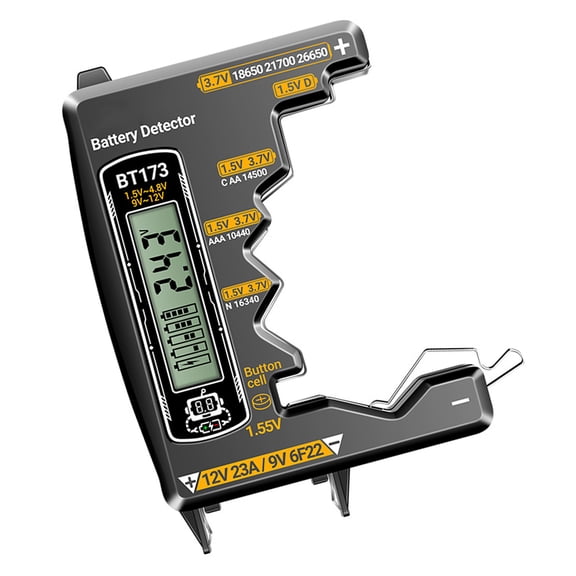 Multiple Function Capacity Tester Check 3A D C 9V 12V 23A 18650 21700 Cells With Clear Double Readout Portable
