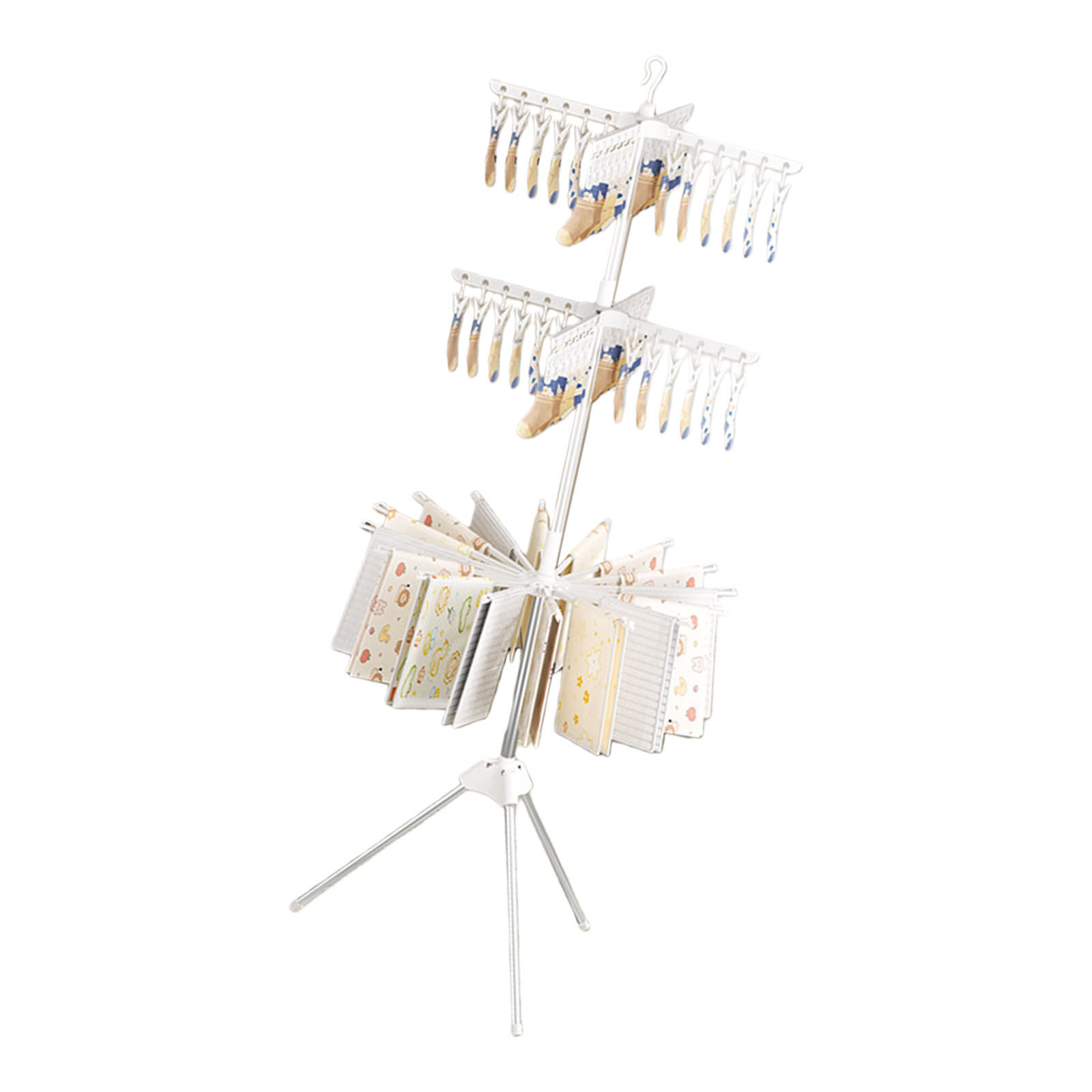 Multiple Functional 3 Rank Pliable Drying Rack Constructed of Rustless ...