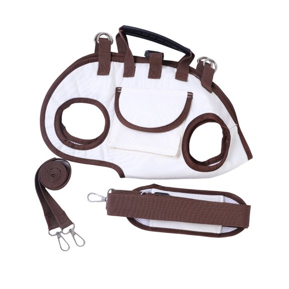 Multiple Functional Dog Travel Pack Double Carry Methods Ventilated Space Security Clip Small Breeds White Color