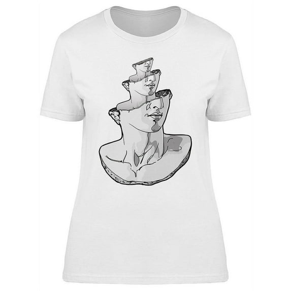 Multiple Heads Design T-Shirt Women -Image by Shutterstock, Female XX-Large