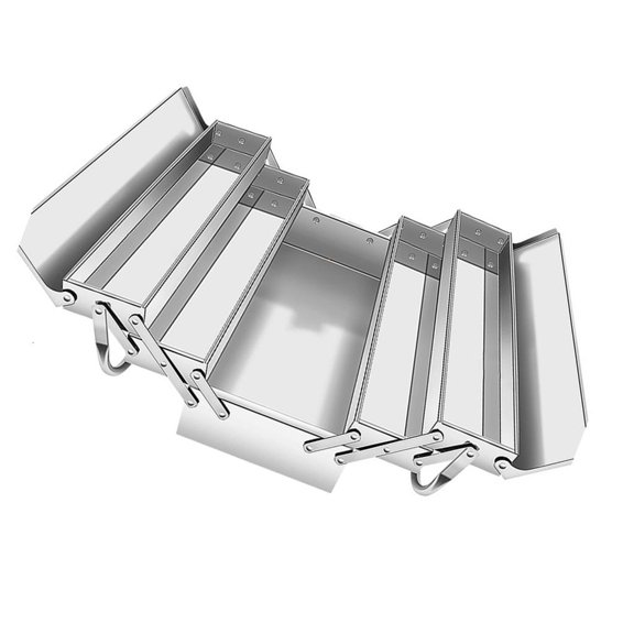 Multiple Layer Foldable Stainless Steel Tool Box for Home Office Camping Storage