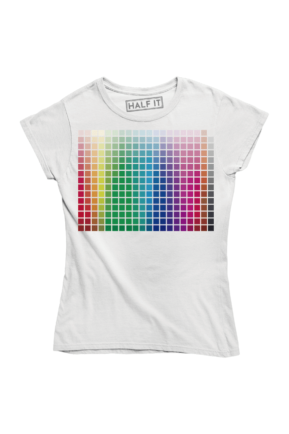 Multiple Many Squares With Colorful Rainbow Printed Design Women's T-Shirt