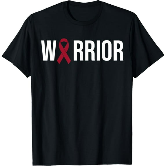 Multiple Myeloma Awareness Burgundy Ribbon Warrior T-Shirt mens t shirt,black,women,funny,misfits,men,journey,t-shirt
