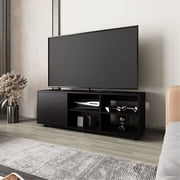 Multiple Open Shelves for Display | Keep Items Out of Sight in Side Cabinet | Elevate Living Room Aesthetics