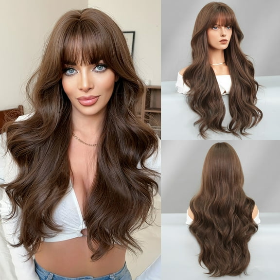| Multiple Options | Cross-Border European and American Style Wig Long Curly Hair Female Bangs Big Wave Chemical Fiber Full-Head Wig Wig Wholesale