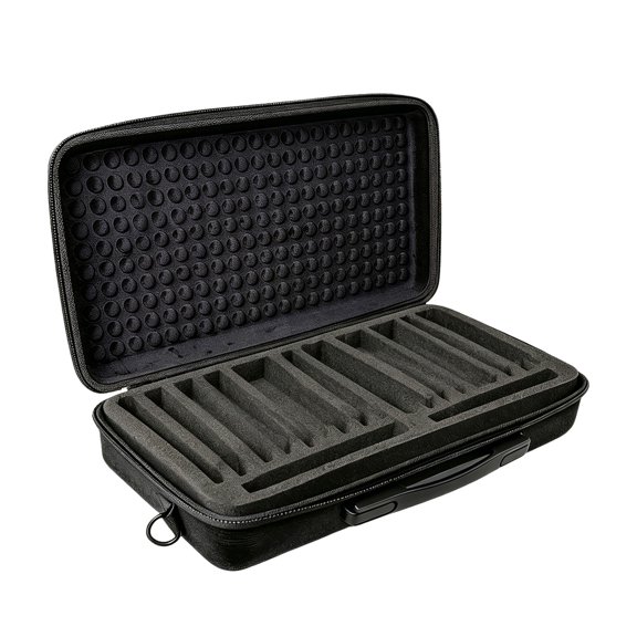 Multiple Phone Travel Case With Partitioned Layout And Weatherproof Construction For Mobile Workstations And Field Crews