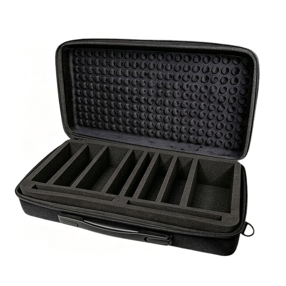 Multiple Phone Travel Case With Partitioned Layout And Weatherproof Construction For Mobile Workstations And Field Crews
