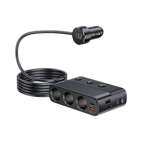 Multiple Port 128W Car Charges Adapter Large Power Vehicle Charges Supports Fast Charging for Phones Tablets Laptops
