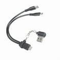 thumbnail image 1 of Multiple Port Charging Cable USB A To C And Little USB 20cm Short For Portable Charging, 1 of 8