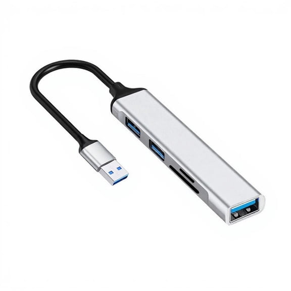 Portable USB3.0 Adapter 5Gbps Speed 3 USB Port Docking Station 2 Card Slots Universal Compatibility