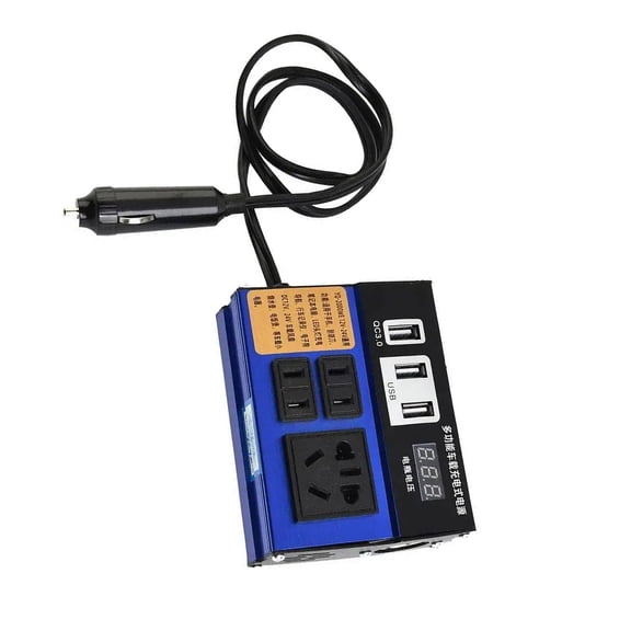 Multiple Ports Efficient 1500W Power Inverter Converter For Vehicles Truck, DC12V/24V To AC110V/220V, LED Display Screen