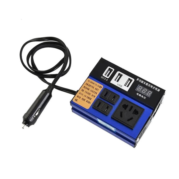 Multiple Ports Efficient 1500W Power Inverter Converter For Vehicles Truck, DC12V/24V To AC110V/220V, LED Display Screen