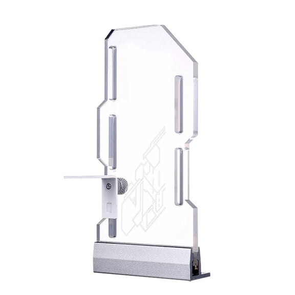 Multiple Position Acrylic GPU Support Stand Featuring ARGB Light Synchronization Technology for Desktop PC Case