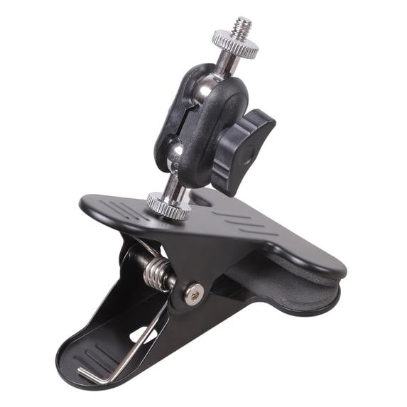 Multiple Purpose Camera Photography Clamp with Double Threaded Mounts And Swiveling For Lighting Video Recording