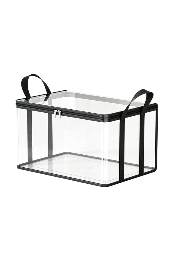 Multiple Quantity Options Clear Storage Bags with Zipper, Large Plastic Storage Box, Stackable Large Storage Bags, Durable Storage Bags for Clothes for Closet, Bedroom & Camping Storage-1pcs