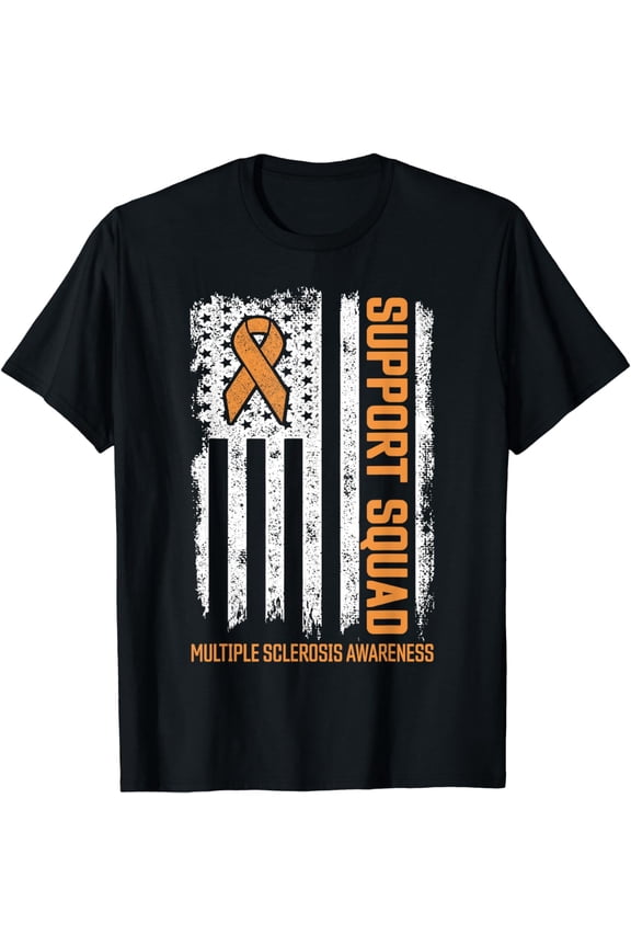 Multiple Sclerosi Support Squad Multiple Sclerosis Awareness T-Shirt mens t shirt，black，women，funny，misfits，men，journey