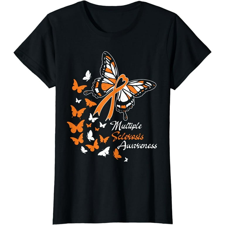 Multiple Sclerosis Awareness Shirt - Butterfly T-Shirt Multiple Sclerosis Awareness Shirt - Butterfly T-Shirt