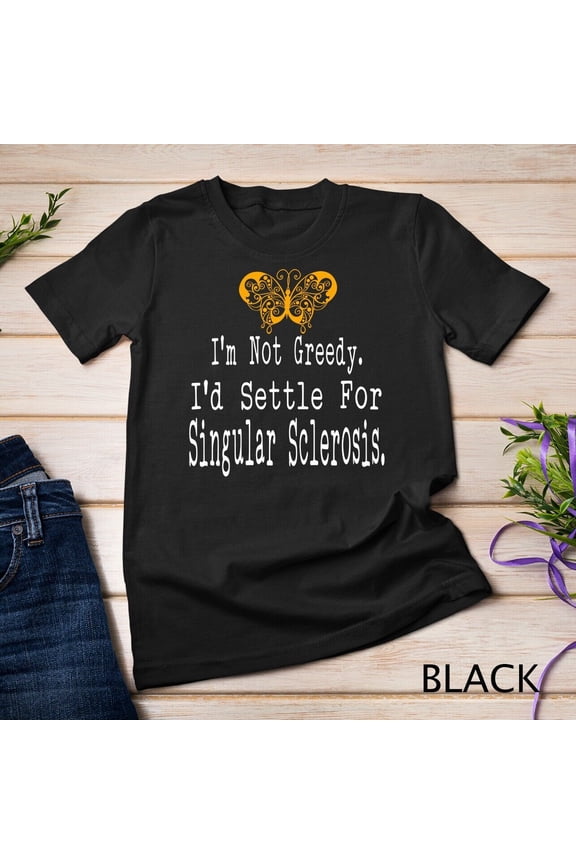 Multiple Sclerosis Awareness Butterfly Orange Ribbon Support Neurological T-Shirt