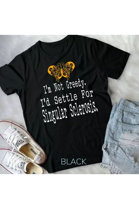 Multiple Sclerosis Awareness Butterfly Support Gift Unisex T-Shirt