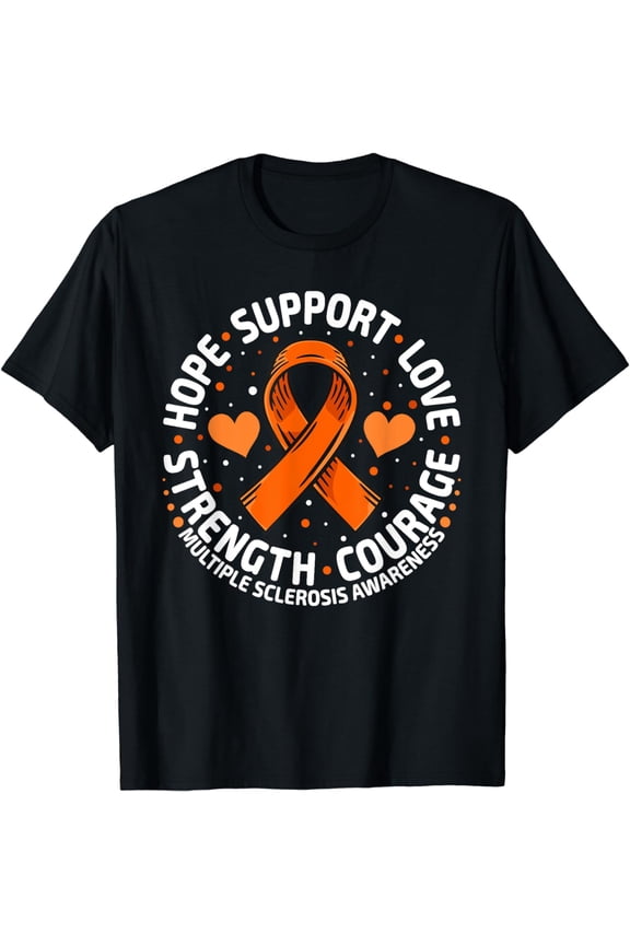 Multiple Sclerosis Awareness Family Support MS Awareness T-Shirt mens t shirt，black，women，funny，misfits，men，journey