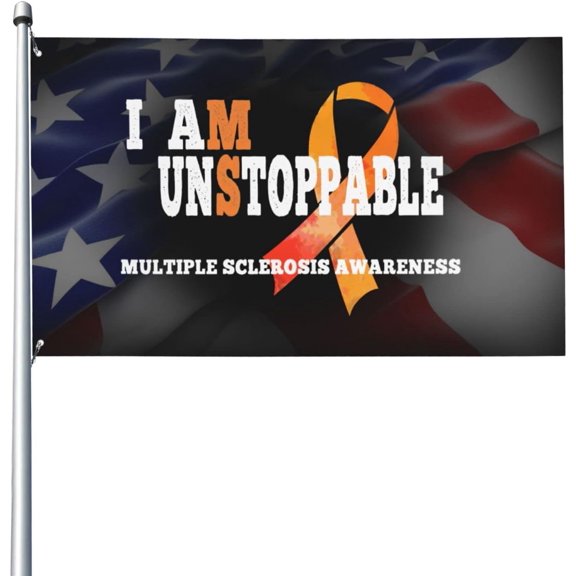 Multiple Sclerosis Awareness Flag 3X5 Ft - UV Fade Resistant - Garden Yard Flag Outdoor Flag with Grommets