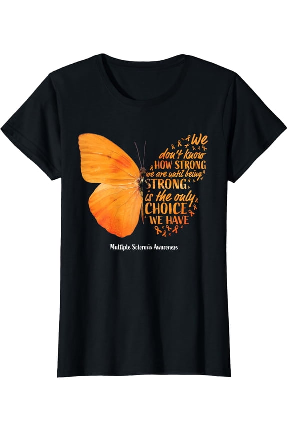 Multiple Sclerosis Awareness Gifts Women Mom Cute Butterfly T-Shirt