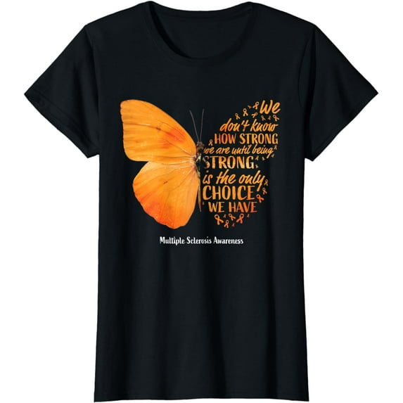 Multiple Sclerosis Awareness Gifts Women Mom Cute Butterfly T-Shirt