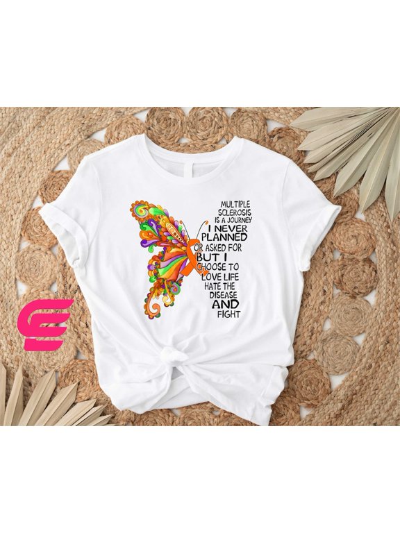 Multiple Sclerosis Awareness In March We Orange Orange Ribbon MS Awareness T-shirt