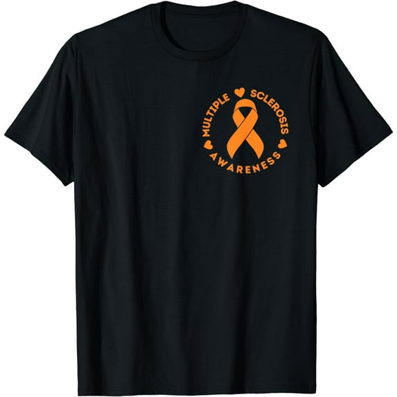 Multiple Sclerosis Awareness MS Orange Ribbon T-Shirt